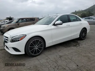 2019 Mercedes-Benz C 300 with VIN WDDWF8DBXKR458622, listed as a Copart auction lot 49896715 with 77,711 mi miles and Salvage Title. Bid and sale history available at DreamBid. Image 1.