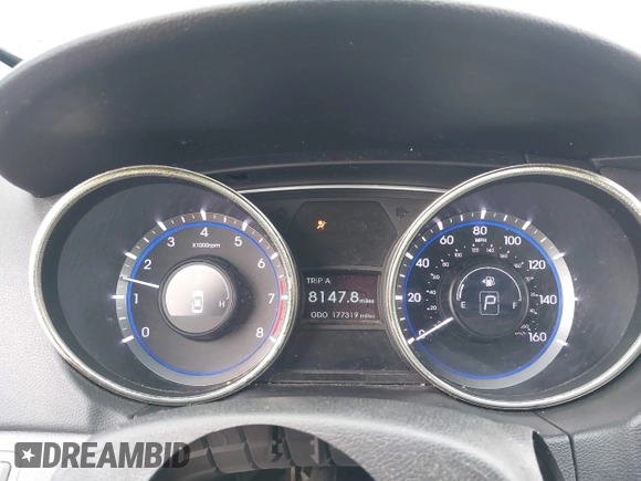 2011 Hyundai Sonata GLS PZEV with VIN 5NPEB4AC9BH229671, listed as a IAAI auction lot 41379055 with 177,319 mi miles. Bid and sale history available at carsss.com. Image 7.