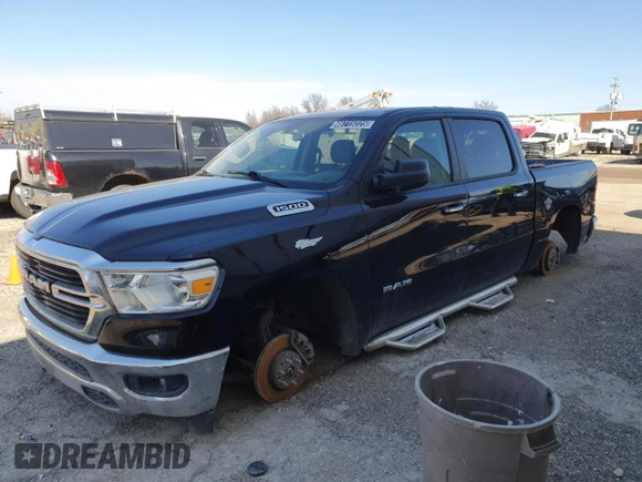 2019 Ram 1500 Big Horn/Lone Star with VIN 1C6RRFFG6KN920247, listed as a Copart auction lot 46715225 with 70,191 mi miles and Salvage Title. Bid and sale history available at carsss.com. Image 1.