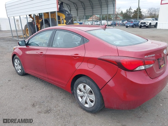 2016 Hyundai Elantra Value Edition with VIN KMHDH4AE7GU644847, listed as a IAAI auction lot 41844494 with 80,959 mi miles. Bid and sale history available at carsss.com. Image 3.