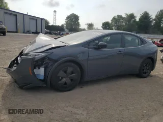 2023 Toyota Prius LE z VIN JTDACAAU5P3007263, wystawiony jako Copart lot #59420785 z przebiegiem 34 394 mil mil oraz Szkoda całkowita • Salvage title. Historia ofert i sprzedaży dostępna na DreamBid. Obrazek 1.