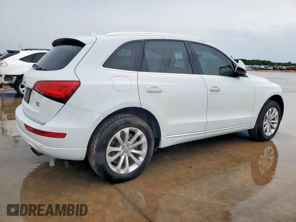 2015 Audi Q5 Premium Plus with VIN WA1LFAFP8FA059574, listed as a Copart auction lot 60562265 with 104,340 mi miles and Salvage title. Bid and sale history available at DreamBid. Image 3.