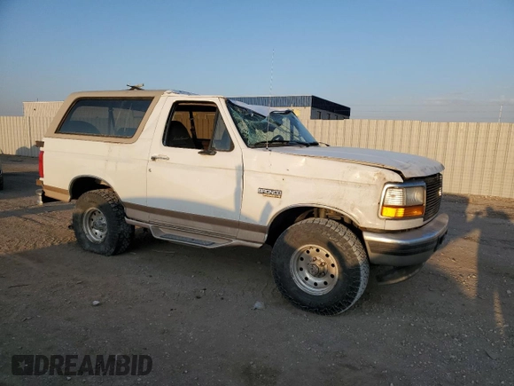 1996 Ford Bronco Custom with VIN 1FMEU15H2TLA52176, listed as a Copart auction lot 50829335 with 204,411 mi miles and Salvage Title. Bid and sale history available at carsss.com. Image 4.