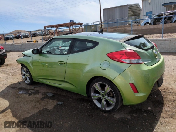 2012 Hyundai Veloster w/Black Int with VIN KMHTC6AD9CU048226, listed as a Copart auction lot 58824755 with 107,255 mi miles and Salvage title. Bid and sale history available at DreamBid. Image 2.