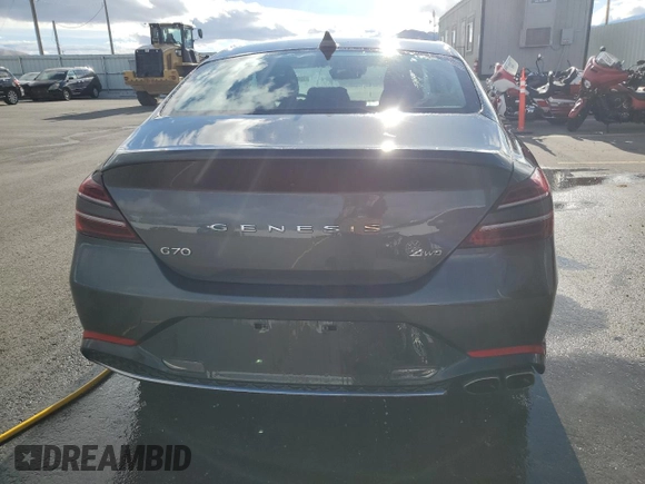 2023 Genesis G70 2.0T with VIN KMTG34TA4PU129199, listed as a Copart auction lot 80963124 with 15,729 mi miles and Salvage Title. Bid and sale history available at carsss.com. Image 6.