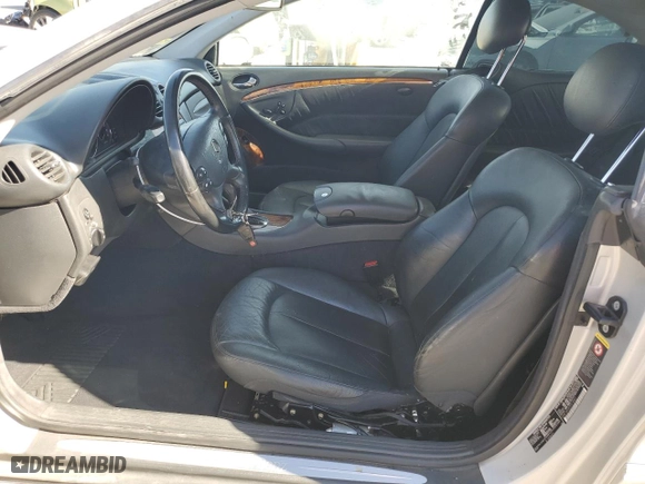 2003 Mercedes-Benz CLK-Class 3.2L with VIN WDBTJ65J43F018421, listed as a Copart auction lot 77991554 with 198,225 mi miles and Salvage Title. Bid and sale history available at carsss.com. Image 7.
