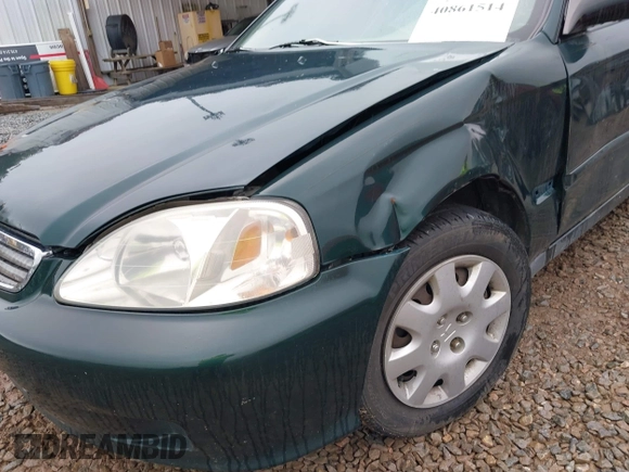 2000 Honda Civic VP with VIN 2HGEJ6615YH603265, listed as a IAAI auction lot 40861514 with 186,694 mi miles. Bid and sale history available at carsss.com. Image 6.