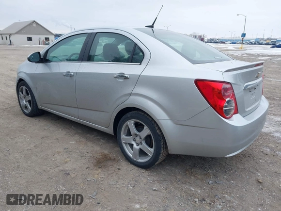 2014 Chevrolet Sonic LTZ with VIN 1G1JE5SB6E4218485, listed as a IAAI auction lot 41407500 with 93,588 mi miles. Bid and sale history available at carsss.com. Image 3.