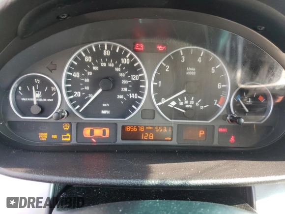 2005 BMW 3 Series 330i with VIN WBAEV53455KM42476, listed as a Copart auction lot 68760164 with 185,678 mi miles and Clean Title. Bid and sale history available at carsss.com. Image 9.