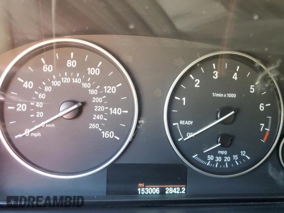 2014 BMW 3 Series 328i with VIN WBA3A5C52EJ464789, listed as a Copart auction lot 56327945 with 153,006 mi miles and Salvage title. Bid and sale history available at DreamBid. Image 9.