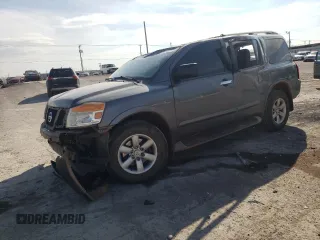 2014 Nissan Armada Platinum z VIN 5N1BA0ND9EN609711, wystawiony jako Copart lot #53376954 z przebiegiem Nie podano mil oraz Szkoda całkowita • Salvage title. Historia ofert i sprzedaży dostępna na DreamBid. Obrazek 1.