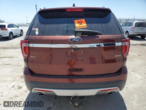 2016 Ford Explorer XLT with VIN 1FM5K8D80GGB00899, listed as a Copart auction lot 53210045 with 146,842 mi miles and Salvage Title. Bid and sale history available at DreamBid. Image 6.