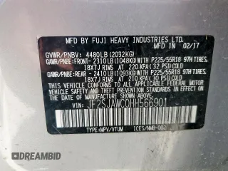 2017 Subaru Forester Touring z VIN JF2SJAWC0HH566901, wystawiony jako Copart lot #60681315 z przebiegiem 70 062 mil mil oraz Szkoda całkowita • Salvage title. Historia ofert i sprzedaży dostępna na DreamBid. Obrazek 13.
