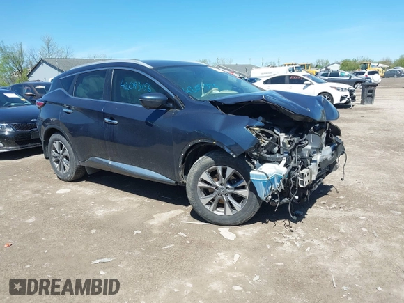 2016 Nissan Murano SL z VIN 5N1AZ2MH2GN106156, wystawiony jako IAAI lot #42093156 z przebiegiem 107 997 mil mil oraz . Historia ofert i sprzedaży dostępna na DreamBid. Obrazek 1.