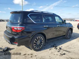 2024 Nissan Armada Platinum with VIN JN8AY2DB2R9853100, listed as a Copart auction lot 87037714 with 15,702 mi miles and Salvage Title. Bid and sale history available at carsss.com. Image 3.