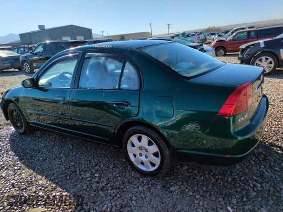 2001 Honda Civic EX with VIN 2HGES26761H602898, listed as a Copart auction lot 50371535 with 148,669 mi miles and Salvage Title. Bid and sale history available at DreamBid. Image 2.