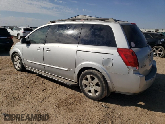 2005 Nissan Quest SL with VIN 5N1BV28U15N125429, listed as a Copart auction lot 75954324 with 0 mi miles and Clean Title. Bid and sale history available at carsss.com. Image 2.