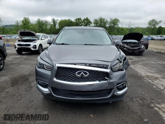 2019 Infiniti QX60 Pure with VIN 5N1DL0MMXKC566525, listed as a Copart auction lot 56960085 with 89,858 mi miles and Salvage title. Bid and sale history available at DreamBid. Image 5.