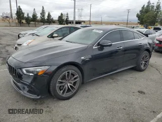 2021 Mercedes-Benz AMG GT 43 with VIN W1K7X5KB2MA039801, listed as a Copart auction lot 53833955 with 39,271 mi miles and Salvage title. Bid and sale history available at DreamBid. Image 1.