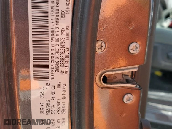 2020 Ram 1500 Classic Tradesman with VIN 1C6RR6FT9LS147970, listed as a Copart auction lot 47693595 with 125,770 mi miles and Salvage Title. Bid and sale history available at carsss.com. Image 13.