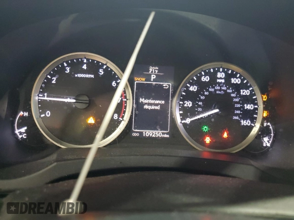 2015 Lexus IS 350 with VIN JTHBE1D23F5019809, listed as a Copart auction lot 83851034 with 109,250 mi miles and Salvage title. Bid and sale history available at DreamBid. Image 9.