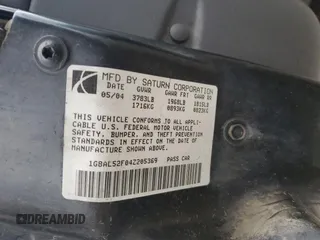 2004 Saturn ION ION 3 z VIN 1G8AL52F04Z205369, wystawiony jako Copart lot #85742934 z przebiegiem 157 784 mil mil oraz Szkoda całkowita • Salvage title. Historia ofert i sprzedaży dostępna na DreamBid. Obrazek 12.