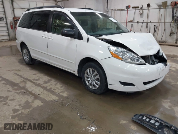 2008 Toyota Sienna with VIN 5TDZK23C98S198105, listed as a IAAI auction lot 41900816 with 165,607 mi miles and . Bid and sale history available at DreamBid. Image 1.