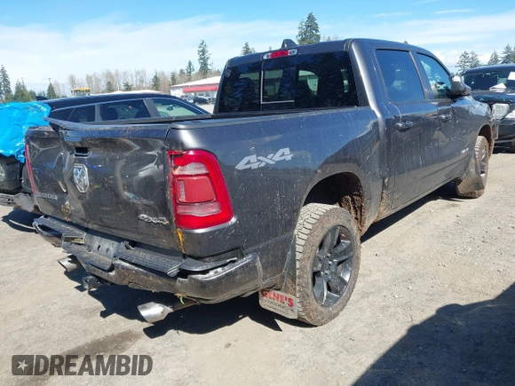 2019 Ram 1500 Big Horn/Lone Star with VIN 1C6SRFFTXKN681543, listed as a IAAI auction lot 41892943 with 86,105 mi miles. Bid and sale history available at carsss.com. Image 4.