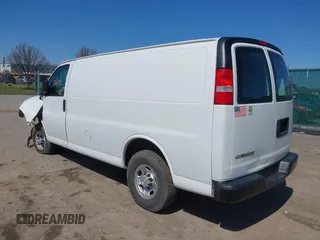 2019 Chevrolet Express Cargo Van with VIN 1GCWGAFG7K1196113, listed as a IAAI auction lot 41961791 with 80,015 mi miles. Bid and sale history available at carsss.com. Image 3.