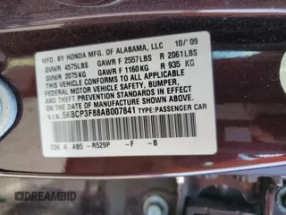 2010 Honda Accord Sdn EX-L with VIN 5KBCP3F88AB007841, listed as a Copart auction lot 70319664 with 94,985 mi miles and Clean Title. Bid and sale history available at carsss.com. Image 12.