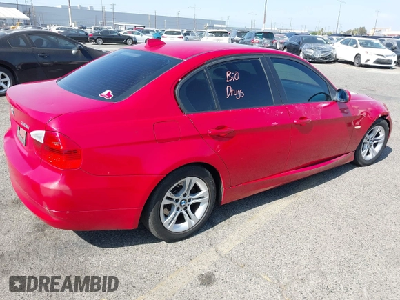 2008 BMW 3 Series 328i with VIN WBAVA375X8NL48566, listed as a IAAI auction lot 42581364 with 231,212 mi miles and . Bid and sale history available at DreamBid. Image 4.