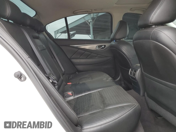 2015 Infiniti Q50 Sport with VIN JN1BV7AP4FM346670, listed as a Copart auction lot 54694985 with 76,347 mi miles and Salvage title. Bid and sale history available at DreamBid. Image 10.