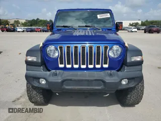 2020 Jeep Wrangler Unlimited Sport S with VIN 1C4HJXDG5LW174535, listed as a Copart auction lot 60888885 with 64,824 mi miles and Salvage title. Bid and sale history available at DreamBid. Image 5.