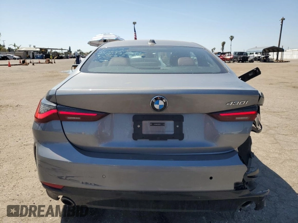 2025 BMW 4 Series 430i with VIN WBA43DA07SCS63339, listed as a Copart auction lot 51535265 with 10,594 mi miles and Salvage title. Bid and sale history available at DreamBid. Image 6.