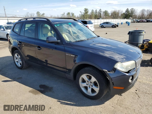 2007 BMW X3 3.0si with VIN WBXPC93417WF06801, listed as a Copart auction lot 50494215 with 160,283 mi miles and Salvage Title. Bid and sale history available at carsss.com. Image 4.