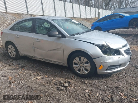2014 Chevrolet Cruze LS with VIN 1G1PA5SH3E7178262, listed as a IAAI auction lot 42001205 with 159,174 mi miles and . Bid and sale history available at DreamBid. Image 1.