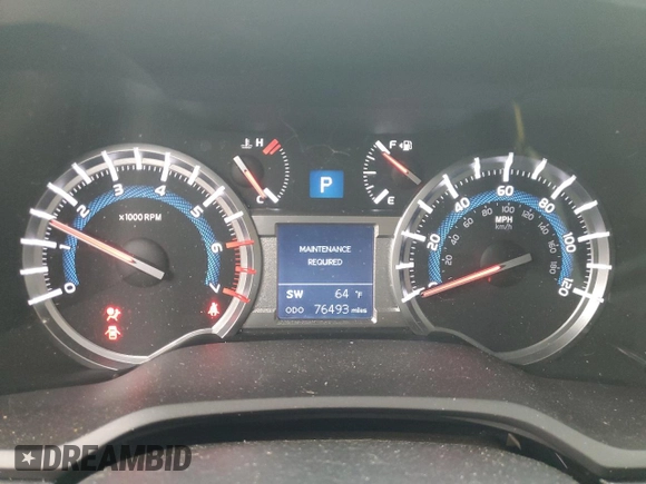 2019 Toyota 4Runner SR5 с VIN JTEBU5JR7K5688975, выставлен на аукционе Copart как лот 56526455 с пробегом 76 493 миль миль и Списание • Salvage title. История ставок и продаж доступна на DreamBid. Изображение 9.