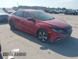2019 Honda Civic Sedan LX with VIN 19XFC2F60KE004665, listed as a IAAI auction lot 42056972 with 110,786 mi miles. Bid and sale history available at carsss.com. Image 1.