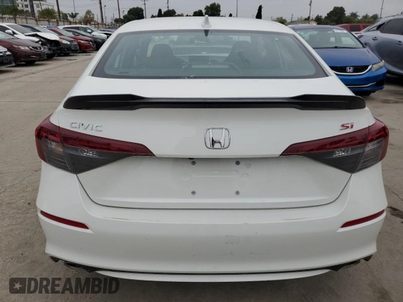 2025 Honda Civic Si with VIN 2HGFE1E52SH475185, listed as a Copart auction lot 55272065 with 117 mi miles and Salvage Title. Bid and sale history available at DreamBid. Image 6.