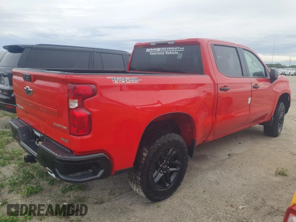 2024 Chevrolet Silverado 1500 Custom Trail Boss with VIN 3GCUDCEDXRG343846, listed as a Copart auction lot 79827194 with 2,163 mi miles and Non Repairable. Bid and sale history available at carsss.com. Image 3.