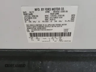 2017 Ford Explorer Platinum with VIN 1FM5K8HT0HGC84337, listed as a Copart auction lot 64239935 with 74,400 mi miles and Salvage title. Bid and sale history available at DreamBid. Image 13.