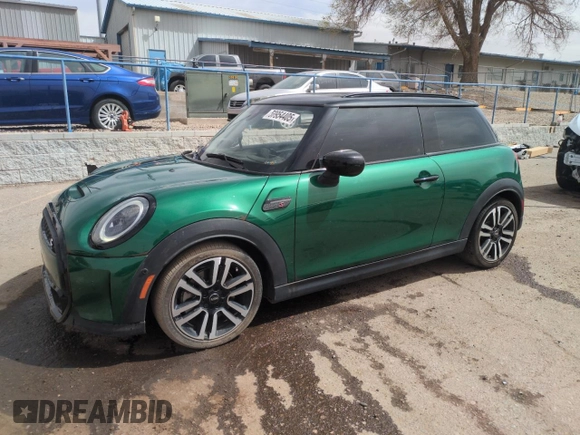 2023 MINI Hardtop Cooper S with VIN WMW53DH03P2T30588, listed as a Copart auction lot 50954405 with 15,678 mi miles and Salvage title. Bid and sale history available at DreamBid. Image 1.