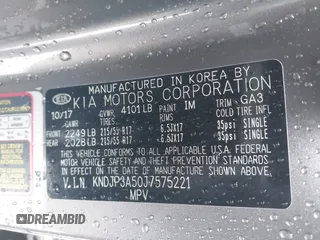 2018 Kia Soul + with VIN KNDJP3A50J7575221, listed as a IAAI auction lot 41576272 with 72,403 mi miles. Bid and sale history available at carsss.com. Image 9.