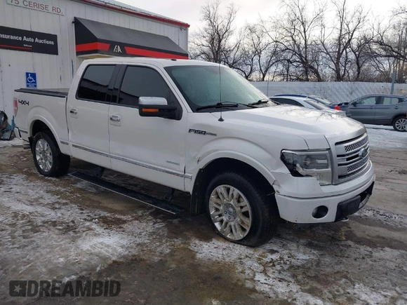 2013 Ford F-150 XL with VIN 1FTFW1ET1DFD50855, listed as a IAAI auction lot 41401837 with 196,003 mi miles. Bid and sale history available at carsss.com. Image 1.