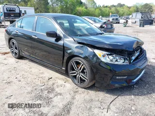 2016 Honda Accord Sport with VIN 1HGCR2F50GA086434, listed as a IAAI auction lot 42010233 with 126,597 mi miles and . Bid and sale history available at DreamBid. Image 1.