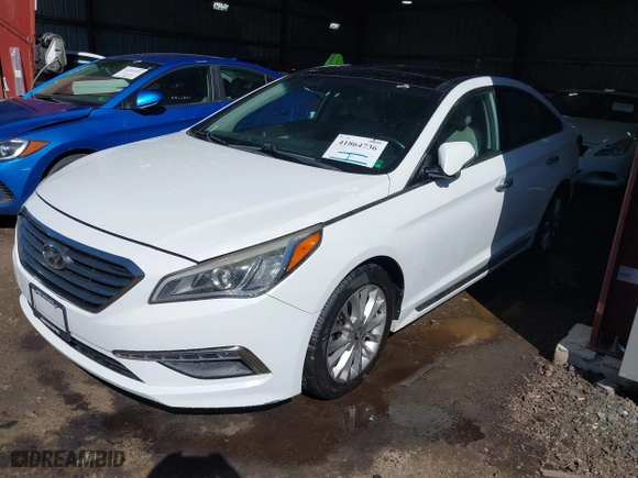 2015 Hyundai Sonata 2.4L Sport with VIN 5NPE34AFXFH097985, listed as a IAAI auction lot 41864736 with 111,090 mi miles. Bid and sale history available at carsss.com. Image 17.