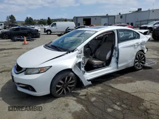2015 Honda Civic EX-L z VIN 19XFB2F94FE203334, wystawiony jako Copart lot #53526725 z przebiegiem Nie podano mil oraz Szkoda całkowita • Salvage title. Historia ofert i sprzedaży dostępna na DreamBid. Obrazek 1.