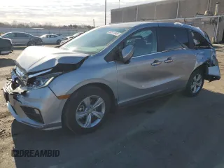 2019 Honda Odyssey EX-L with VIN 5FNRL6H77KB043158, listed as a Copart auction lot 50511625 with 74,850 mi miles and Salvage Title. Bid and sale history available at carsss.com. Image 1.