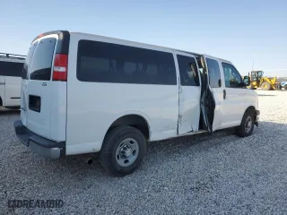2017 Chevrolet Express Passenger LT with VIN 1GAZGPFF0H1263823, listed as a Copart auction lot 69489374 with 199,482 mi miles and Salvage Title. Bid and sale history available at carsss.com. Image 3.