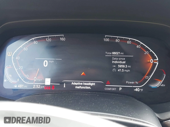 2022 BMW X5 xDrive40i with VIN 5UXCR6C05N9K88827, listed as a IAAI auction lot 41823531 with 66,021 mi miles and . Bid and sale history available at DreamBid. Image 7.